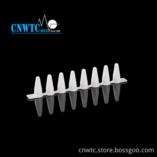 Optical Micro 8-Well PCR Tubes (0.1ml, 0.2ml) with QPCR Cap